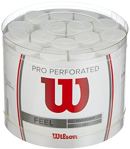 Wilson Unisex Griffband Pro Overgrip Perforated, weiß, 60 Stück, WRZ4008WH