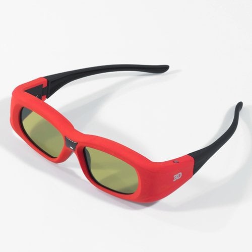 Red Rechargeable Active Shutter Glasses for Panasonic 3D TVs