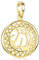 MATERIA by Matthias Wagner Allah Anhänger Gold Schriftzug 925 Silber Islam Kettenanhänger rund vergoldet KA-355