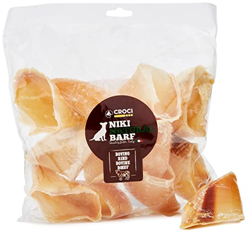 Croci Niki Natural Barf - Pezuña bovina Blanca, Aperitivo Natural para Perros, Ideal para la Dieta Barf, 500g