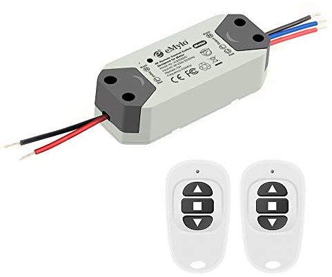 eMylo Smart Wireless RF Motor Controller Schalter RF Relaismodul AC 220V 433Mhz Motor Fernsteuerungsschalter 90V-250V für Rolltor/elektrischer Vorhang/Wasserpumpe Control Motor Vorwärts/Rückwärts