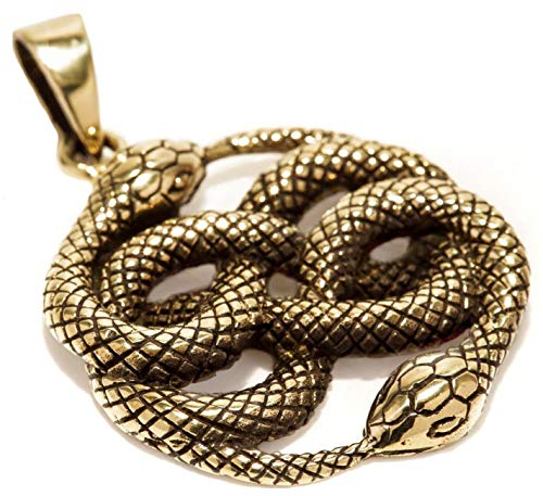 Windalf Paradies Glücks Bronze Anhänger AURIN Ø 2.5 Heil-Schlangen-Schmuck die Unendliche Geschichte