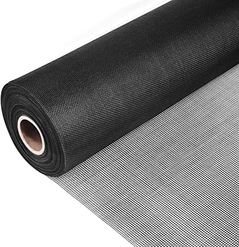 Pololo Fiberglass Screen Roll High Visibility and Durable Screen Easy to DIY Repair or Rescreen Window and Door Screen