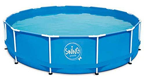 Swing Metal Frame Pool 4,57x1,22 m | Piscina | Piscina | Piscina | Construcción rápida | Duradera | Piscina | Resistente
