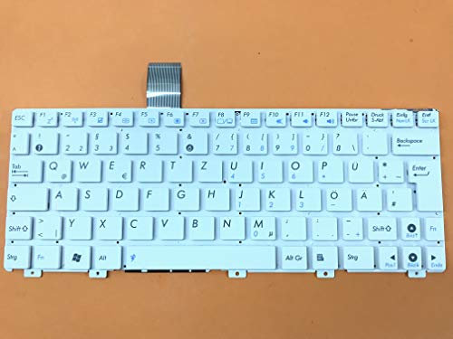 T-ProTek Tedesca - Tastiera bianca senza cornice per Asus Eee PC 1025C-1K 1025C-1Q