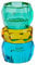 Gift Company Kerzen- und Teelichthalter Palisades, Kristallglas, Blau, Gelb, Grün, 10.5 cm, 1054404008