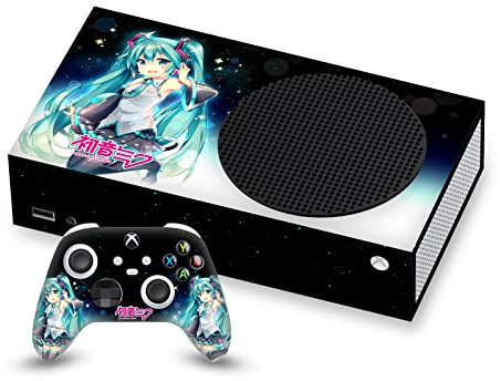 Head Case Designs Offizielle Hatsune Miku Nachthimmel Grafiken Vinyl Haut Gaming Aufkleber Abziehbild Abdeckung kompatibel mit Xbox Series S Console and Controller Bundle