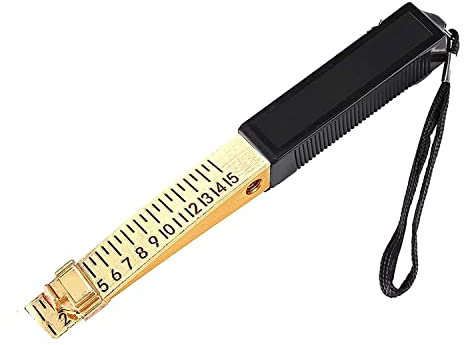 Newsmy Fire Door Gap Gauge, Wedge Vernier Feeler Gauge Engineering Tools Ruler 1-15mm for House Engineering Inspection Flatness (1 Pc 0.5mm)