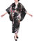 Bon amixyl kimono japonais femme Traditionnelle Jeune Dame Yukata avec Robe Costume cosplay de Peignoir Satiné Noir…
