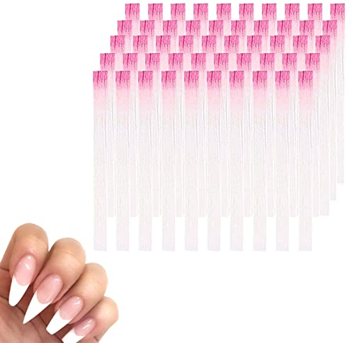 100 Pcs Extension D'ongle en Fibre de Verre,Fibre D'extension D'ongle,Fibre de Verre Ongles,Faux ongle en fibre de verre kit extension ongles,Pour manucure