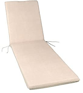 GHIOCUSCINI | Cuscino per Lettino Prendisole, COLORE LINO in Tessuto Cotone/Poliestere, Sfoderabile, 73 + 110 x 57 cm, Alto 6 cm, Made in Italy