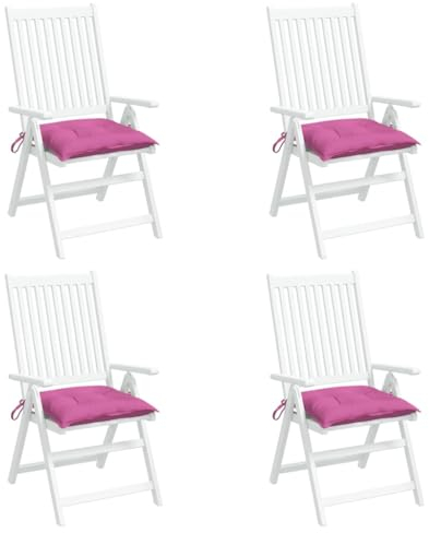 ULUYYUC Fußmatten Bodenkissen Kissen für die Leseecke LiegestühleStuhlkissen 4 STK. Rosa 40x40x7 cm Stoff
