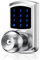 Keyless Entry Door Lock with Code, Keypad Door Lock with Handle, Touchscreen Door Knob with Keypad, Electronic Door Lock for Front Door Garage Bedroom Home, Auto-Lock, Satin Chrome