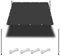 Telo di ricambio per ombrellone 4 x 5.8 m Impermeabile Tenda da Sole per Esterno con Occhielli Protezione Raggi UV HDPE Tela Occultante per Spiaggia Serra Giardino, Grigio Scuro