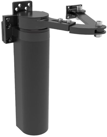 SN-XBDP Side-Mounted Door Opener, Heavy-Duty 300KG Waterproof Electric Door Closer, Black Stainless Steel, Aluminum, Curved Arm, Residential, Light Commercial, High Traffic Areas