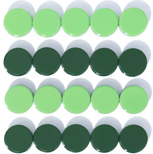 DUJEQM Starke Kühlschrankmagnete, 20 Stück Mini Rund für Whiteboard und Pinnwand, Grün