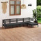 KATERYY 5-TLG. Garten-Lounge-Set Massivholz Kiefer Schwarz,PalettenOutdoorLounge aus Holz mit Eckcouch: Rustikal & Langlebig