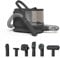 Fudajo Tondeuse pour chien avec aspirateur à poils d’animaux, 323 x 168 x 264 mm, 6 outils de toilettage pour animaux, boîte à poussière 2,5 L, tondeuse-aspirateur noire