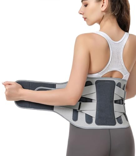 A&X Bravo Back Support Belt Lower Back Pain Relief Back Brace Lumbar Support Belt Adjustable Breathable Lumbar Straps for Men and Women (S)