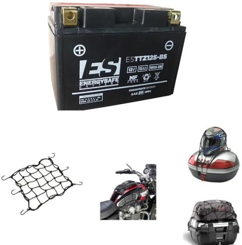 Compatible avec ZONTES E A 125 125 2023 A 2023 Batterie YTZ12S-BS ENERGYSAFE ESTTZ12S-BS DÉJÀ CHARGÉE ET PRÊTE À Installer 11A 12V CAPACITÉ DE DÉMARRAGE 190 A en 150X87X110MM