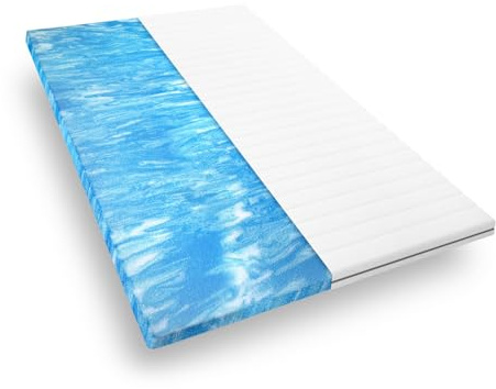 Mister Sandman Topper 90 x 200 cm – Gelschaum Matratzentopper & Matratzenauflage für alle Matratzen und Boxspringbetten – atmungsaktiv & kühlend – Höhe 5 cm