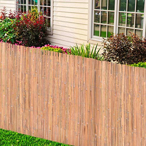 Clôture en bambou 100 x 400 cm comme natte de clôture pour le jardin avec 1 m de hauteur et 4 m de longueur