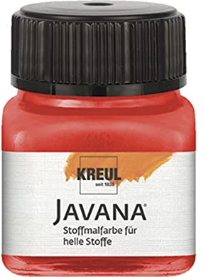 KREUL 90941 - Pintura para textil translúcida rojo 20ml. JAVANA TEX