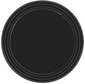Pack Of 8 Jet Black Paper Plates (9/22.8cm)