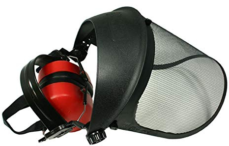 Sägenspezi Tecomec Gesichtsschutz Visier Pro Sichtschutz mit Metallnetz und Gehörschutz