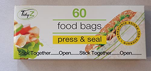 Tidyz Press & Seal Food & Freezer Bags Roll of 60 (322148)