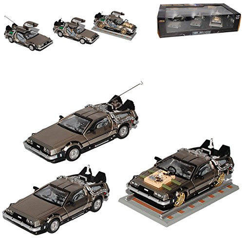 Vitesse 3er Set Delorean 1 und 2 und 3 DMC Zurück in die Zukunft 3 Teile 1/43 Modell Auto