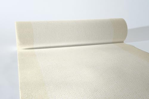 Sovie HORECA Airlaid Tischläufer Mailand in Beige - 40 cm x 24 m - 1 Stück - Leinenstruktur - perforiert alle 120 cm - Ideal für Gastronomie & Events