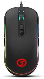 Raton Gaming Ozone NEON X20 - Mouse Gaming Avanzado - Sensor Optico, RGB, 5000 DPI, Botones Programables, Ergonomico, Negro