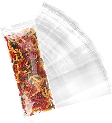 COM-FOUR® 100x Sachets à fermeture par pression - Sachets transparents à fermeture par pression - Sac zippé refermable - Sachet en polyéthylène à fermeture par pression - 305 x 150 mm