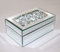 QMDECOR Luxuriöse, silberfarbene Schmuckkästchen mit zerkleinertem Diamantglas, verspiegelt, Aufbewahrungsbox, Schmuckschatulle für Damen