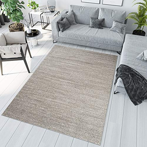 TAPISO Sari Teppich Kurzflor Modern Teppiche Dunkelgrau Meliert Verwischt Design Wohnzimmer Schlafzimmer Gästezimmer ÖKOTEX 140 x 190 cm