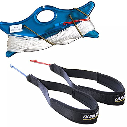 DWLIFE Kite Flying Wrist Strap with 100kg x 20m x 2 Kite Dyneema String