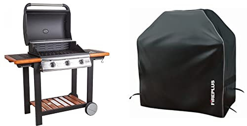 MAYHOME EL01133TWHCOP BARBEQUE GAS 3F RIP/LEGNO EL-01133TWH L130xP56xH1+COPERTURA