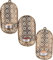 Wandkerzenhalter orientalisch Teelichthalter Antikgold Leuchter Kerzenhalter Metall Kerzenleuchter (3 er Set)