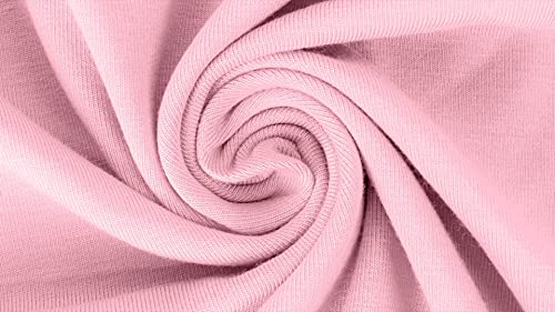 1 Meter Jersey Baumwolljersey YARA Uni Farben, 220g/m², Öko-Tex Standard 100, Stoffe, 330g/lfm (Rose-1011)