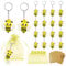 MEIYIFAN 24 Bienen-Schlüsselanhänger Gastgeschenke Taufe,Biene-Schlüsselanhänger + Organza Beutel + Kraftpapier Anhänger,Baby Shower Kommunion Kinderggeburtstag Party Mitgebsel