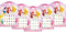 Princess Klebeohrringe Selbstklebende Kinder Prizessin Mädchen Ohrringe Sticker Earrings(5 Blätter)