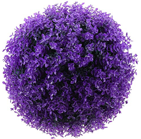 COHEALI Künstlicher Pflanzenball aus Eukalyptusblättern in Violett