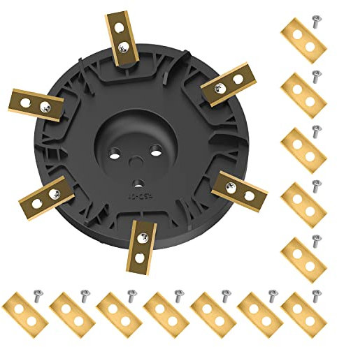 MUFUSHAN Rasenmäher-Messerscheibe, Mähroboter Tuning - Messerteller mit 12 x Klingen für Worx Landroid S&M (bis 2020), Landxcape, Kress und Einhell