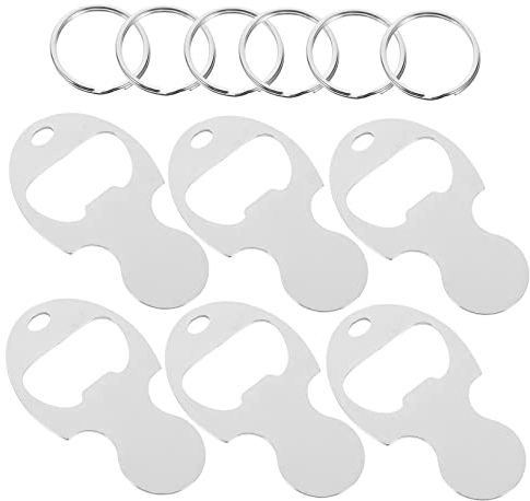 ULDIGI 6pièces Jeton De Caddie Pratique avec Décapsuleur Porte-clés Alliage Multifonction Accessoire De Courses Compact Et Élégant