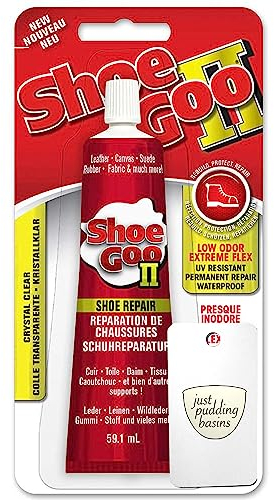 Shoe Goo 2 Shoe Repair Glue 59.1ml & Applicator Card, Clear Permanent Waterproof Adhesive for Heel, Sole and Upper