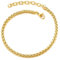 COOLSTEELANDBEYOND Classique Couleur d'or Acier Inoxydable Femme Lien Franco Bracelets de Cheville, Réglable