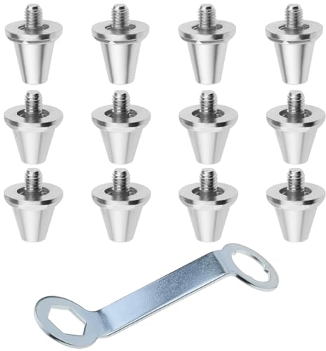 SG Store Juego de 12 Tacos de Repuesto para Zapatos de fútbol compatibles con Nike compatibles con Puma compatibles con New Balance aleación de Aluminio Juego A