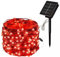 Tubo Natalizio Led rosso 22mt ad Energia Solare, Luci Luminose di Natale da Esterno, Corda IP65 8 Modalità per Giardini, Decorazioni Natalizie, Feste, Pannello con batteria ricaricabile (Rosso, 22)