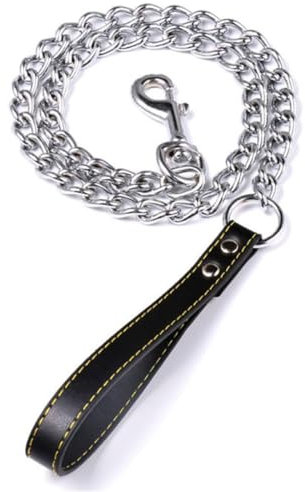 MaoNativey Laisse pour Chien en Métal Robuste, 180cm Chien avec Poignée en Cuir PU Laisse rétractable Robuste pour Chiens pour Petits et Moyens Chiens